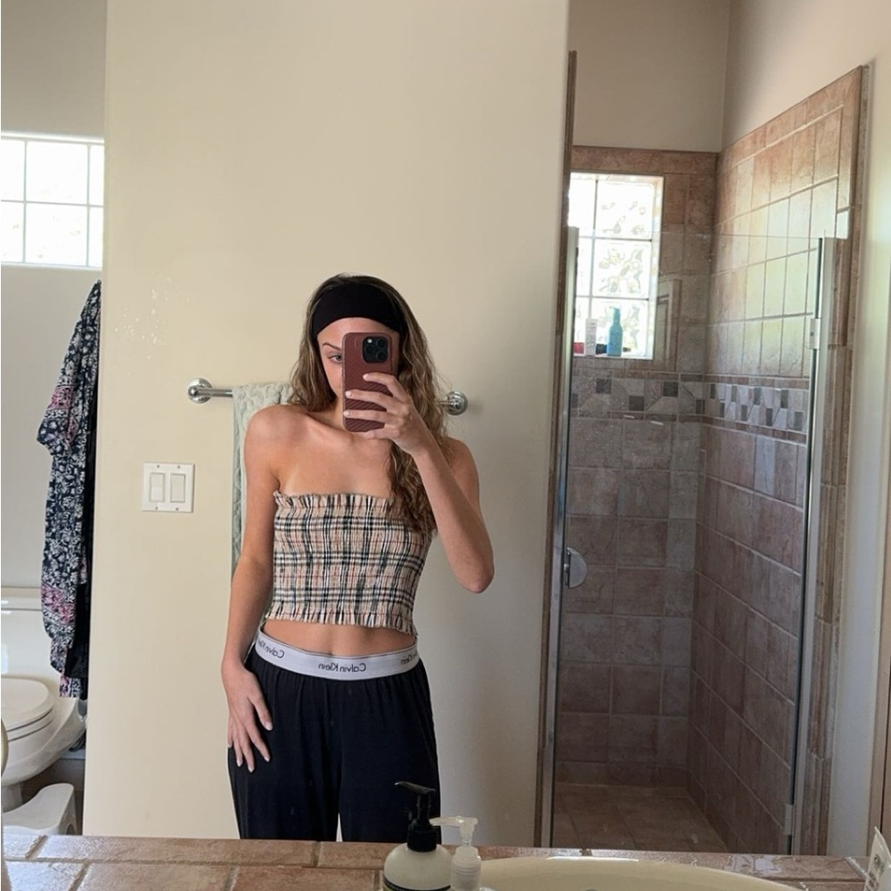 Plaid Tube Top